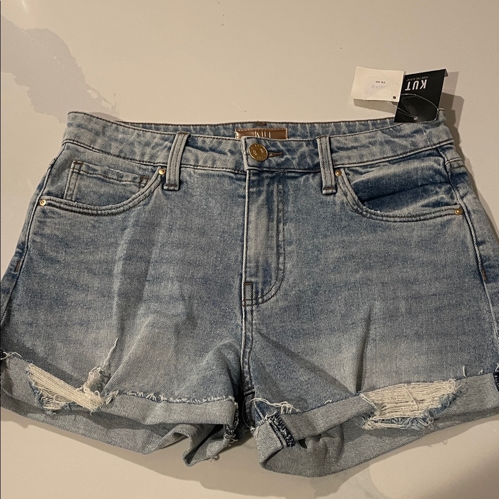 Kut from the Kloth Light Blue Jean Shorts Jane High Rise
